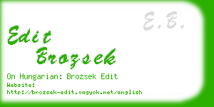 edit brozsek business card